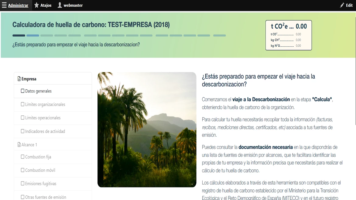 Promotur: Carbon footprint calculator