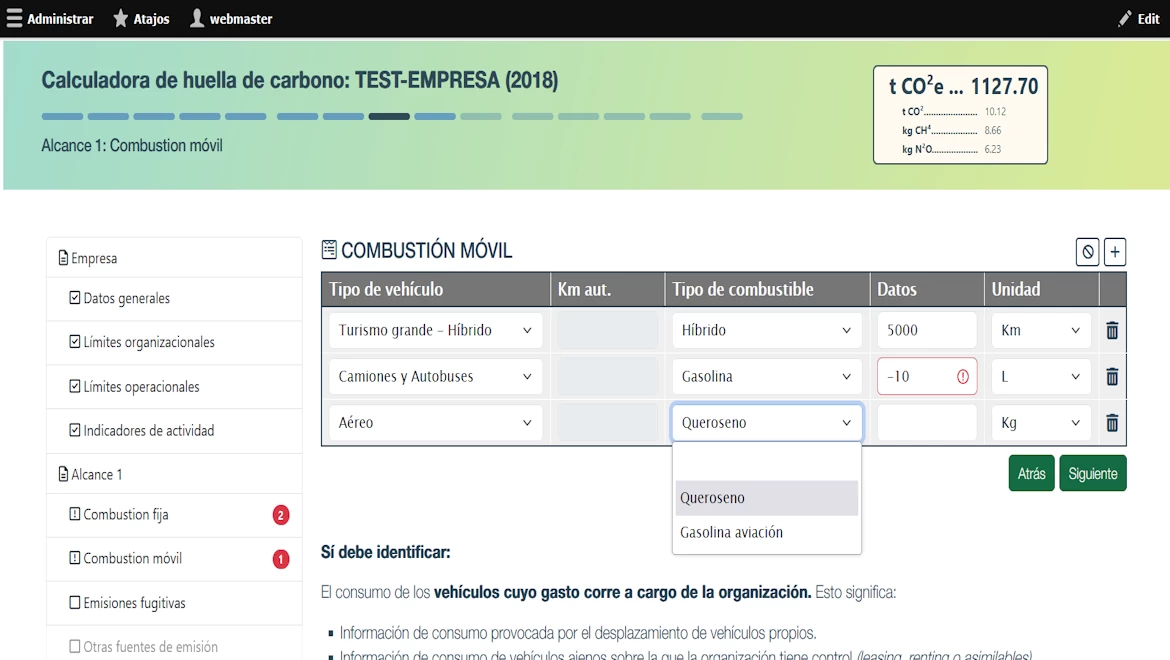 Promotur: Carbon footprint calculator - Image 3