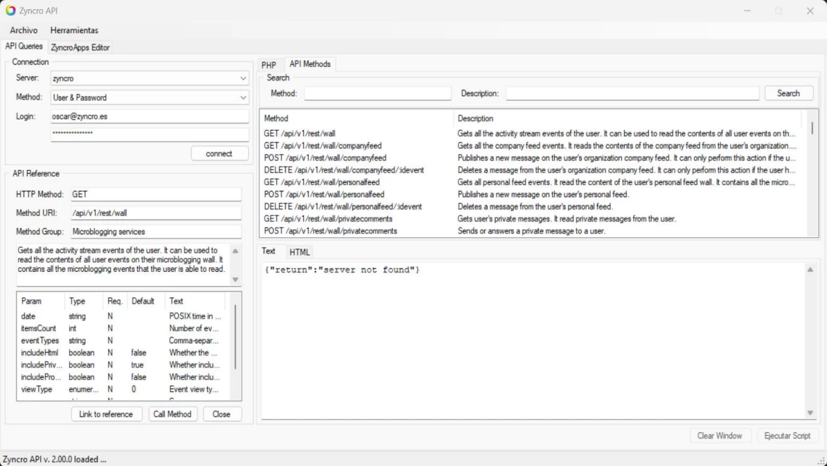 Zyncro: API client